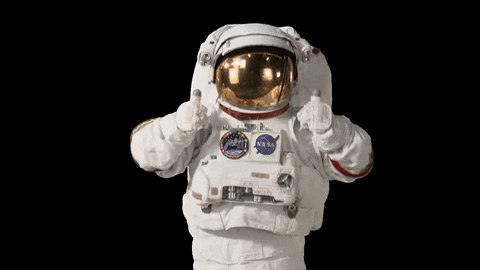 NASA thumbs up astronaut